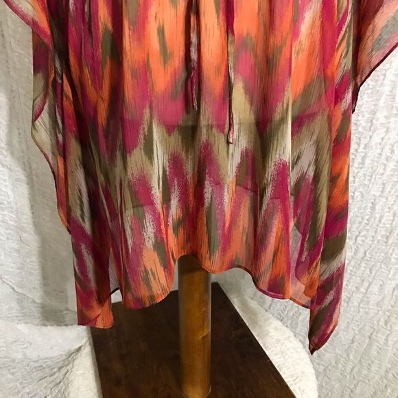 Michael Michael Kors Orange Cover-Up Top Size L/LX - Picture 5 of 7